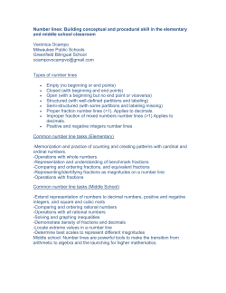 Number lines: Building conceptual and procedural skill in the