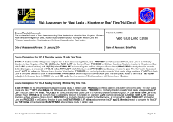 West Leake 10 mile TT Risk Assessment