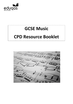GCSE Music CPD Resource Booklet
