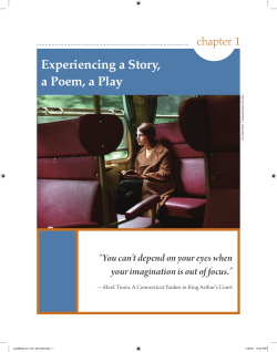Experiencing a Story, a Poem, a Play