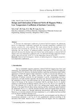 Design and fabrication of sintered Nd-Fe