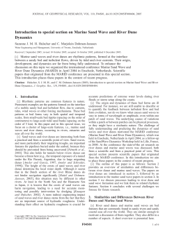 Introduction to special section on Marine Sand Wave and River