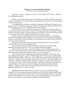 Making Ice Cream and Scientific Thinking