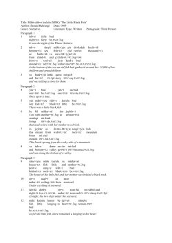 Title: Māhi siāh=e kučulu (MSK) &bdquo;The Little Black Fish‟ Author