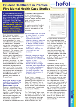 Hafal prudent healthcare paper