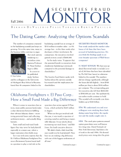 The Dating Game: Analyzing the Options Scandals