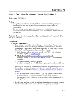 Section 7.8: Food Package 2: Infants 6