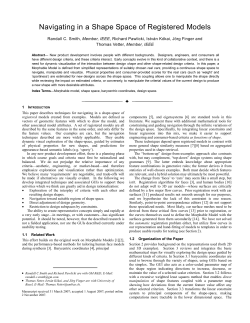 Navigating in a Shape Space of Registered Models