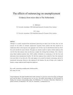The effects of outsourcing on unemployment