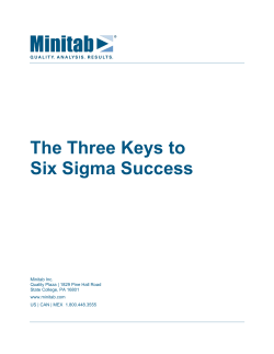 The Three Keys to Six Sigma Success - ASQ-1302