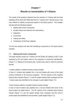 Chapter 7 Results on isomerization of 1