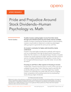 Pride and Prejudice Around Stock Dividends