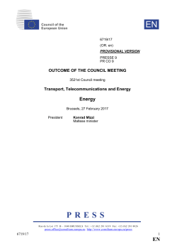 Energy - Council of the European Union