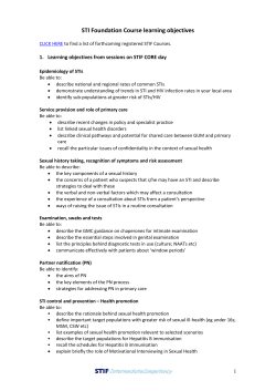 STI Foundation Course learning objectives