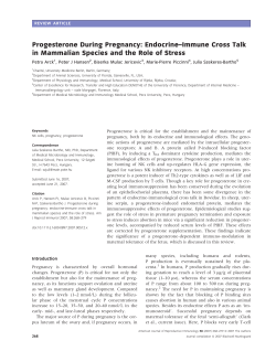 Progesterone During Pregnancy: Endocrine&ndash;Immune Cross Talk in