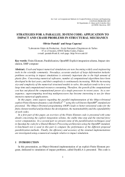 strategies for a parallel 3d fem code: application to