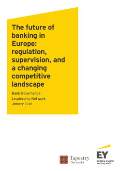 The future of banking in Europe