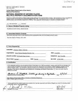NATIONAL REGISTER OF HISTORIC PLACES
