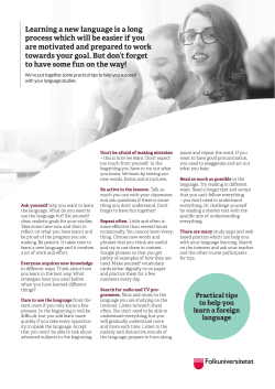 Learning a new language is a long process which