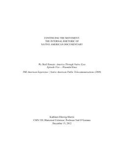 CONTINUING THE MOVEMENT: THE INTERNAL RHETORIC OF