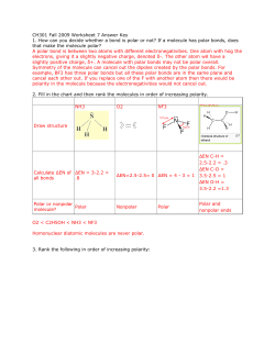 CH301 Fall 2009 Worksheet 7 Answer Key 1. How can you decide