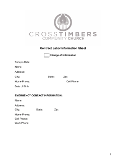 Contract Labor Information Sheet