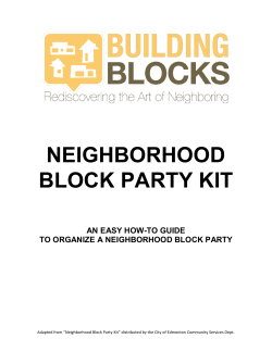 neighborhood block party kit &ndash; SD Synod