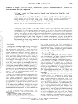 Synthesis of Single-Crystalline Co3O4 Octahedral Cages with