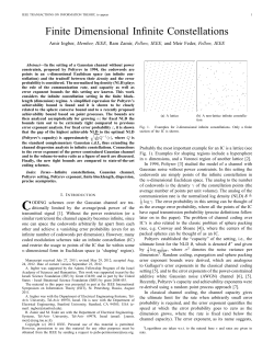 Finite Dimensional Infinite Constellations