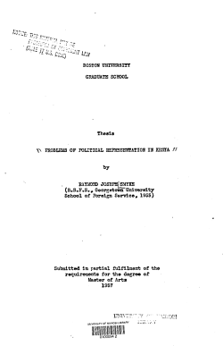 Problems of political representation in Kenya