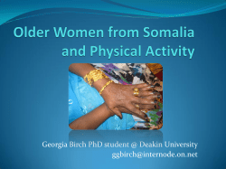 Older Women from Somalia and Physical Activity