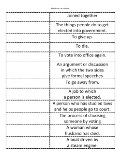 Joined together The things people do to get elected into government