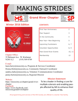 making strides - MS Society of Canada