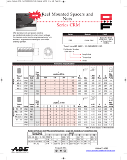 Reel Mounted Spacers and Nuts Series CRM
