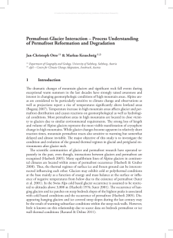 Permafrost-Glacier Interaction &ndash; Process Understanding of