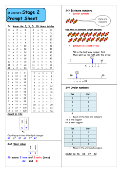 Helping your child in mathematics at Stage 2