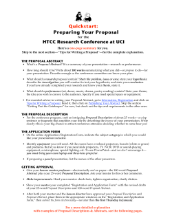 Tips for Writing a Proposal
