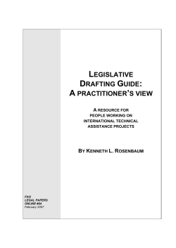 Drafting Rules of Thumb - Food and Agriculture Organization of the