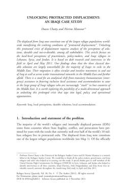 UNLOCKING PROTRACTED DISPLACEMENT