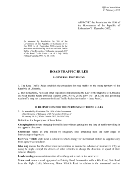 road traffic rules