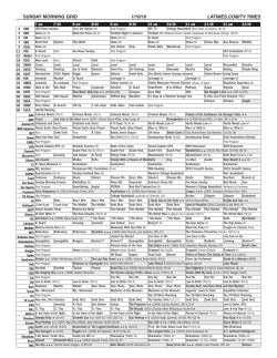 SUNDAY MORNING GRID 1/10/16 LATIMES.COM/TV TIMES