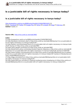 Is a justiciable bill of rights necessary in kenya today?
