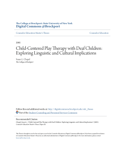 Child-Centered Play Therapy with Deaf Children