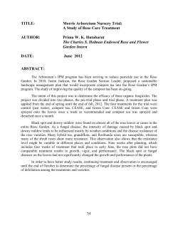 TITLE: Morris Arboretum Nursery Trial: A Study of Rose Care