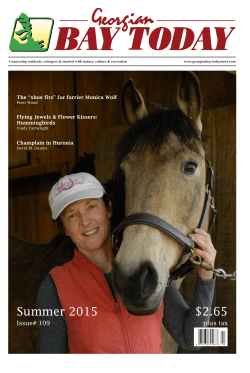 Summer 2015 $2.65 - Georgian Bay Today