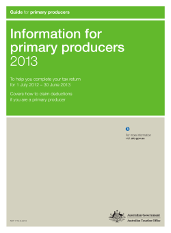 Information for primary producers 2013