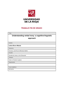 Understanding verbal irony: a cognitive