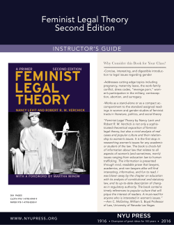 Feminist Legal Theory Second Edition