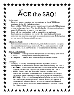 ACE the SAQ!
