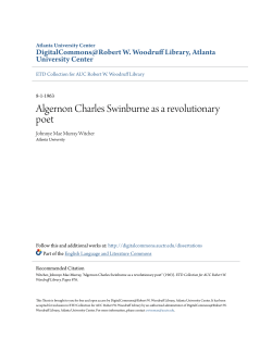 Algernon Charles Swinburne as a revolutionary poet